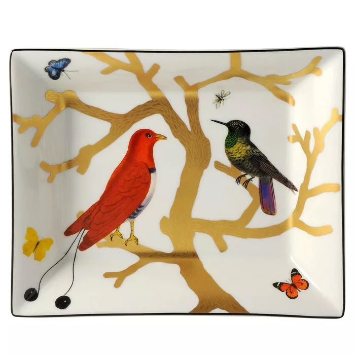 Aux Oiseaux Porcelain Rectangular Dish