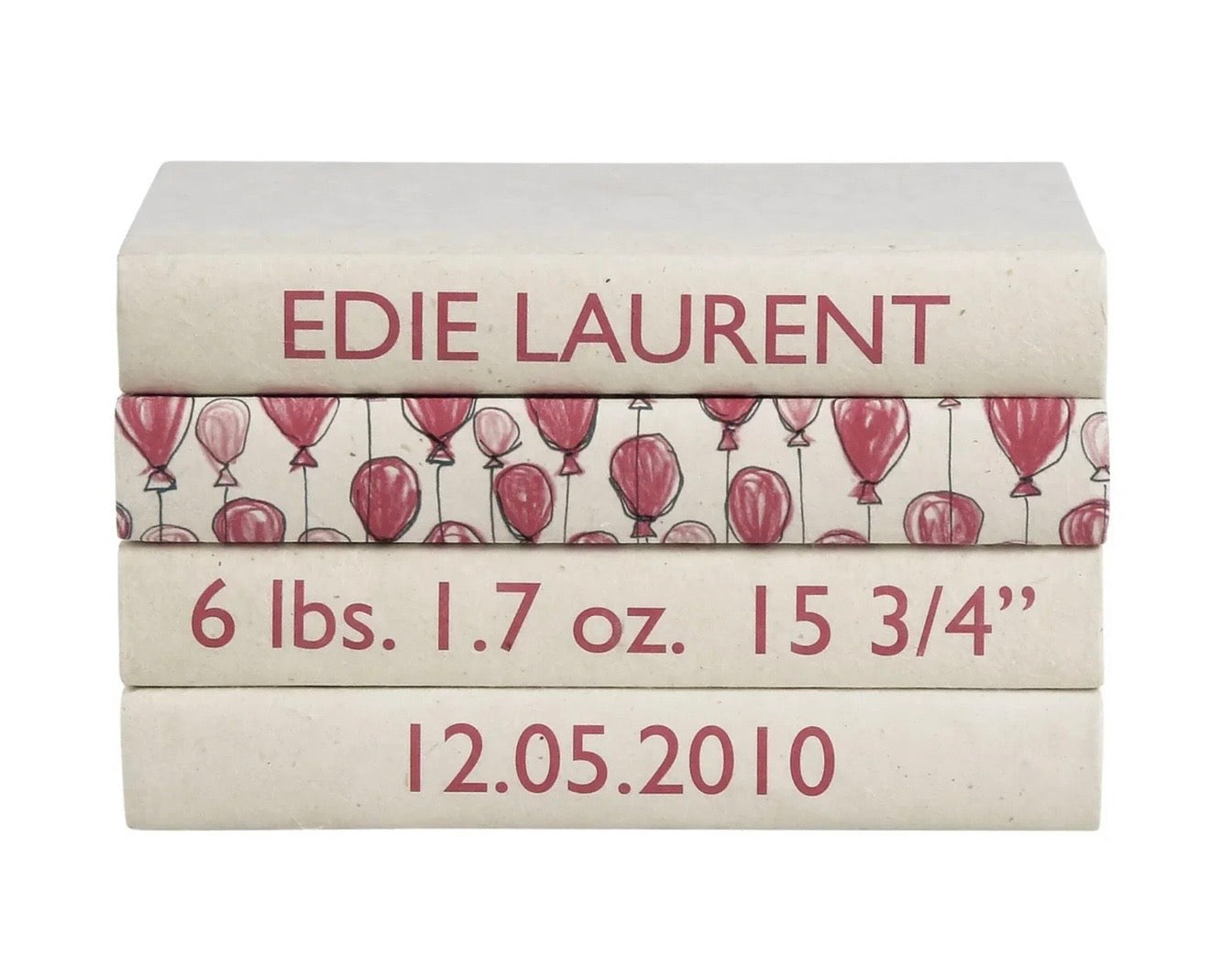 Baby Girl Birth Announcement Decorative Book Set