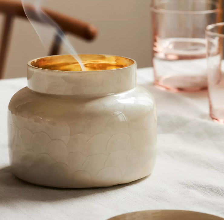 Capri Blue Volcano Capiz Jar Candle