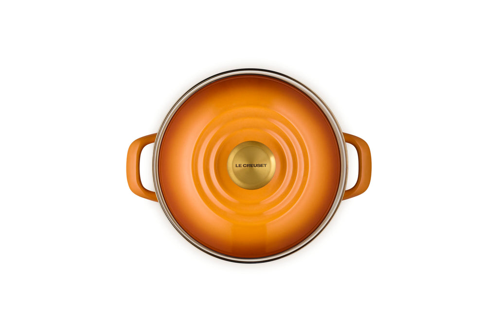 Le Creuset Classic Round Stockpot with Gold Rim , 6 qt., Persimmon