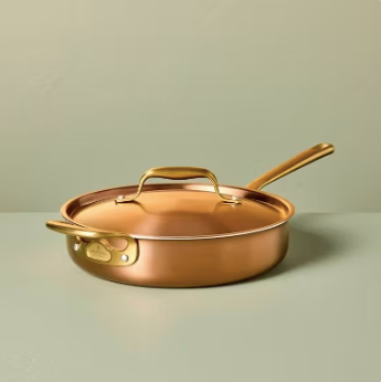 4qt 11" 2pc Stainless Steel Fry Pan Copper - Hearth & Hand™ with Magnolia