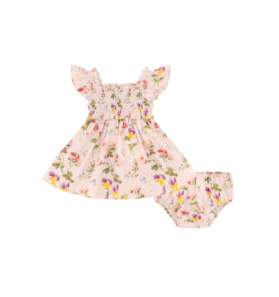 The Baby Louise Nap Dress in Pink Bluebonnet