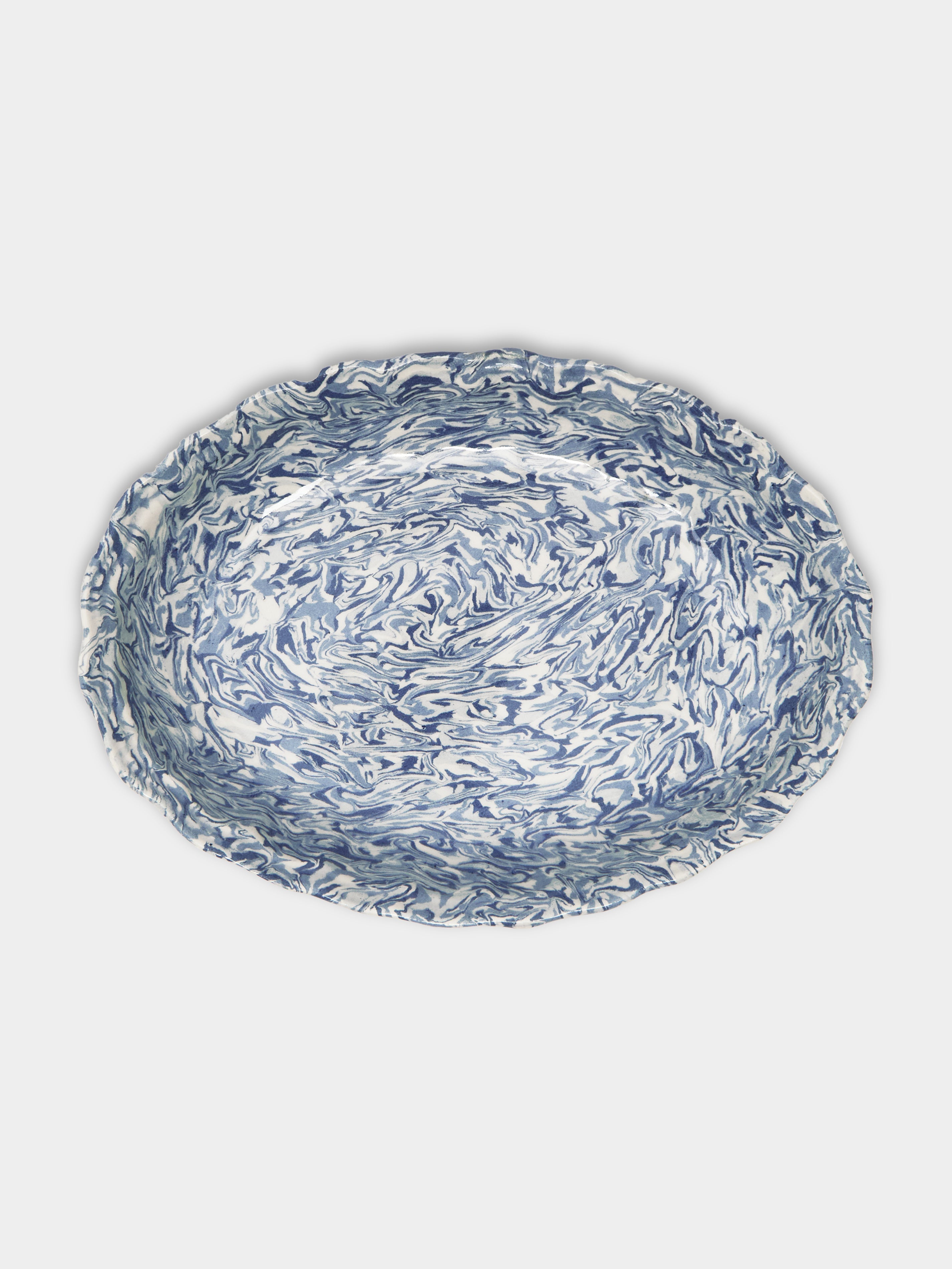 Aptware Marbled Ceramic Large Serving Platter