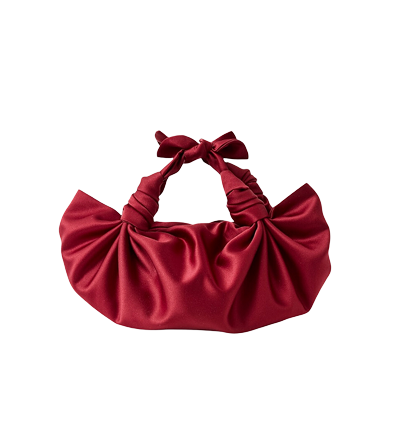 Merlot NLA Silk Knot Bag
