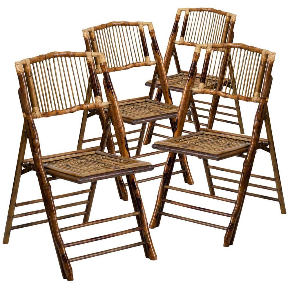 Bohemian Bamboo Folding Dining Chairs