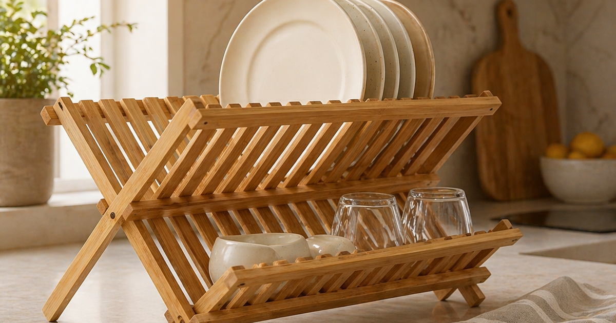 Bamboo Dish Drying Rack