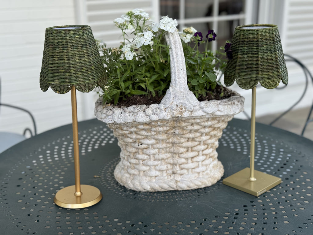 Small Seagrass Shade Cover Scalloped in Bancha Green