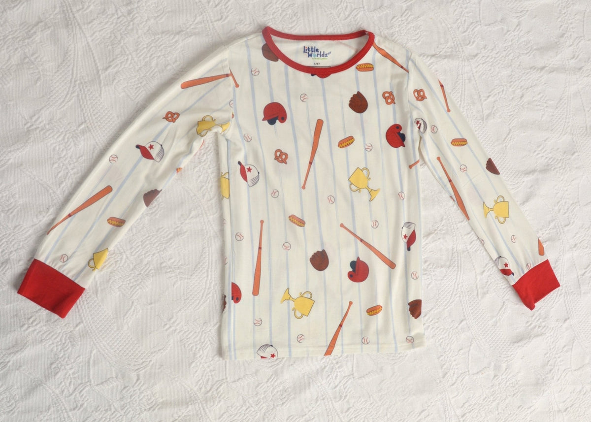 Baseball Bamboo Pajama Set, All Star Pajamas, Bamboo Pajamas for Kids