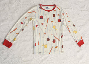 Baseball Bamboo Pajama Set, All Star Pajamas, Bamboo Pajamas for Kids