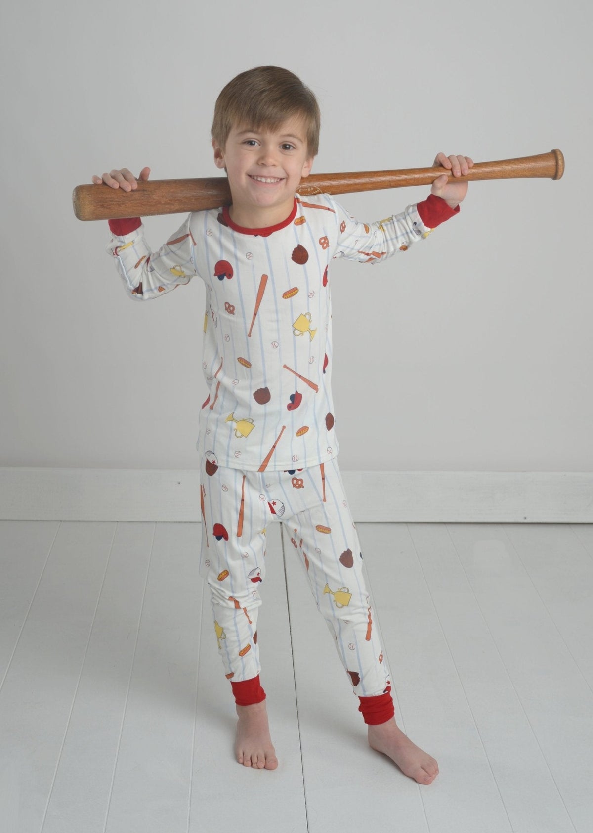 Baseball Bamboo Pajama Set, All Star Pajamas, Bamboo Pajamas for Kids