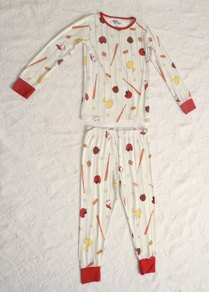 Baseball Bamboo Pajama Set, All Star Pajamas, Bamboo Pajamas for Kids