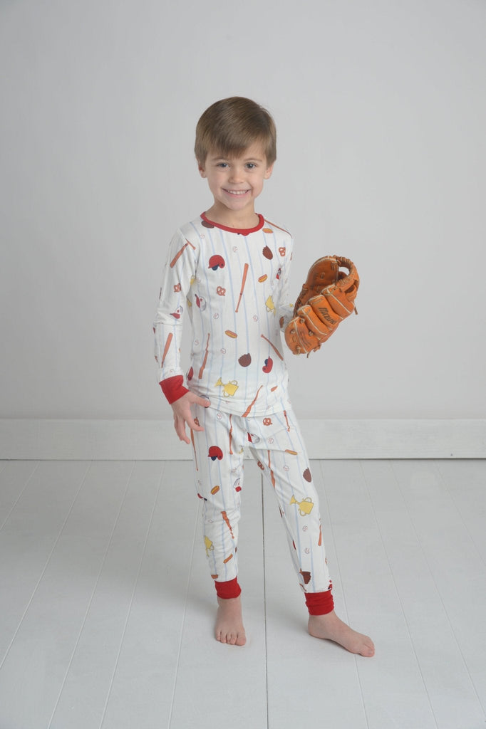 Baseball Bamboo Pajama Set, All Star Pajamas, Bamboo Pajamas for Kids