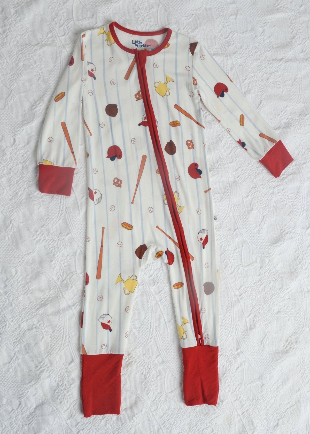Baseball Bamboo Romper for Toddlers, Kids Bamboo Pajamas, Sport Outfit
