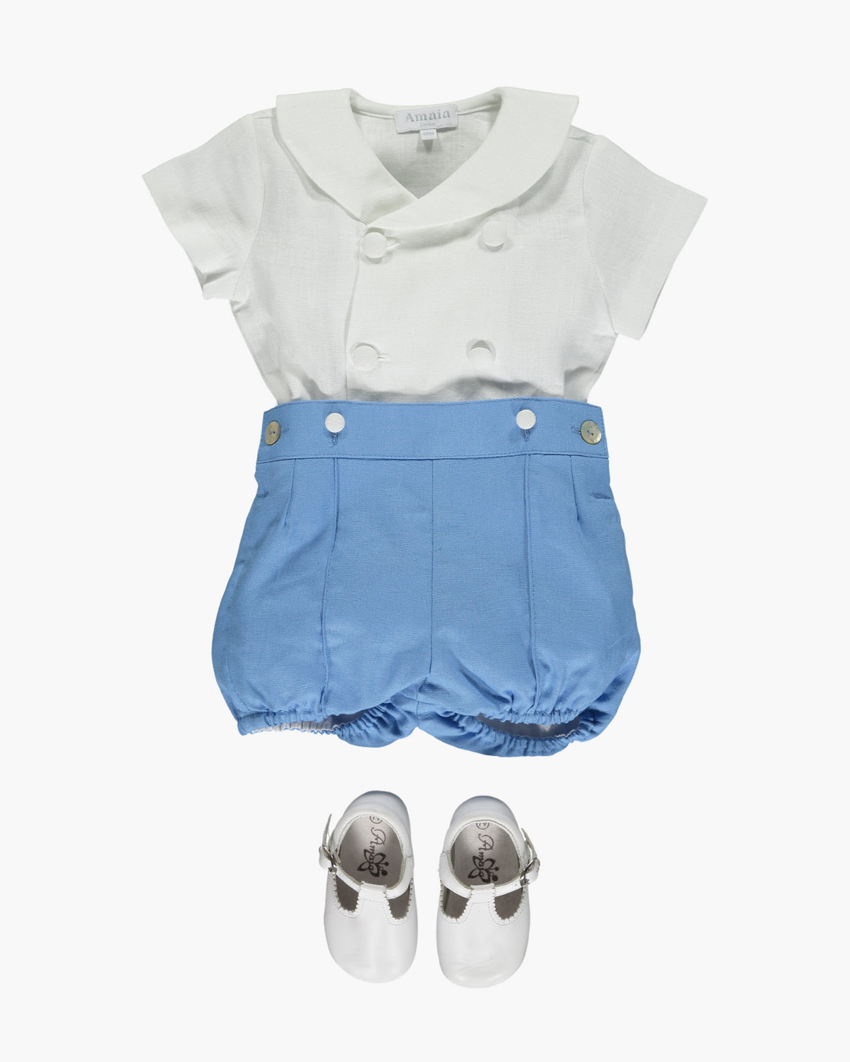 Basil Baby Set Blue Linen