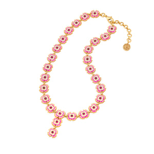 Dianthus Convertible Necklace in Enamel/Jade