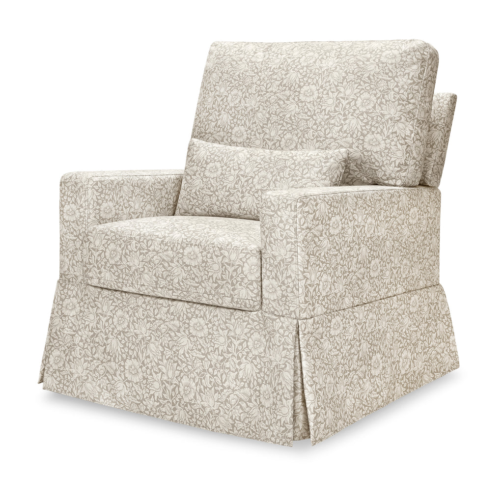 Morris & Co. x Namesake Crawford Pillowback Comfort Swivel Glider Mallow in Ash