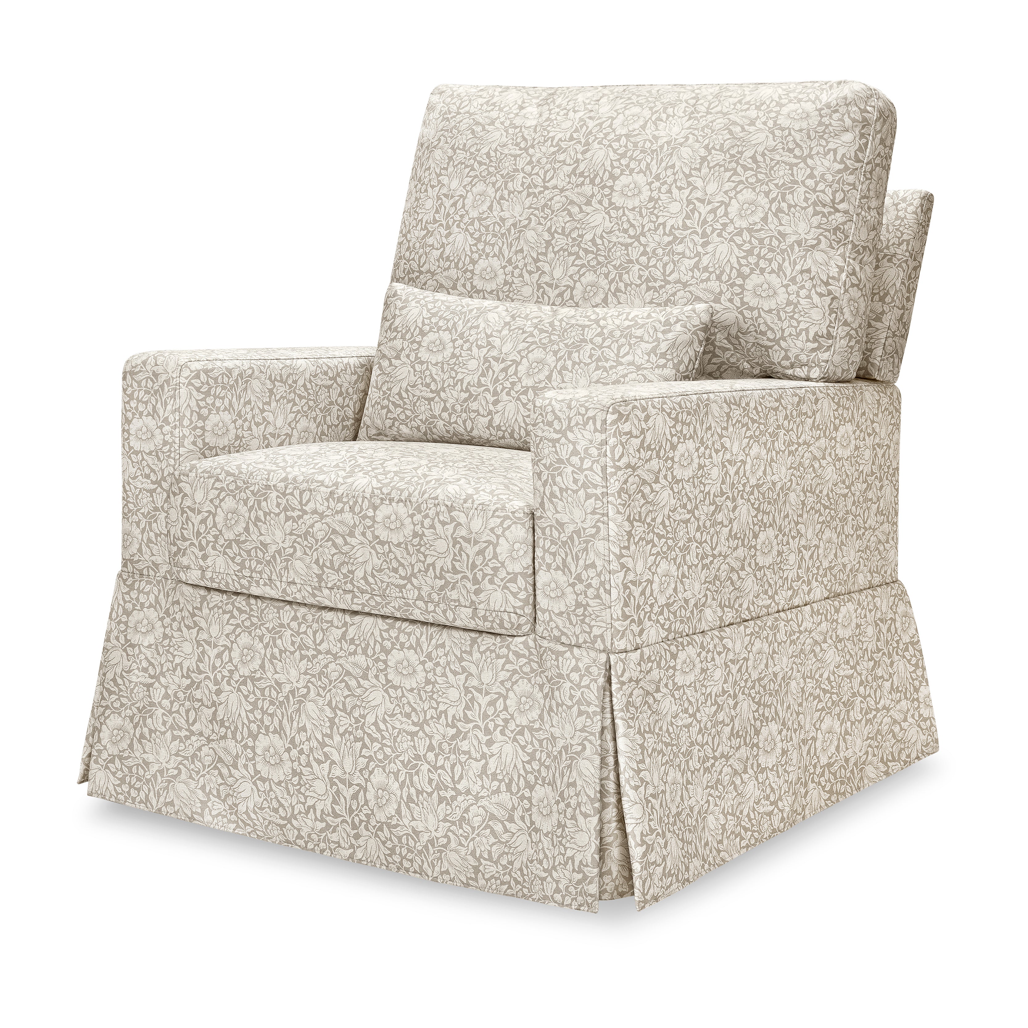 Morris & Co. x Namesake Crawford Pillowback Comfort Swivel Glider Mallow in Ash