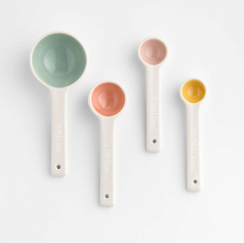 Bloom Ceramic Measuring Spoons, Set of 4