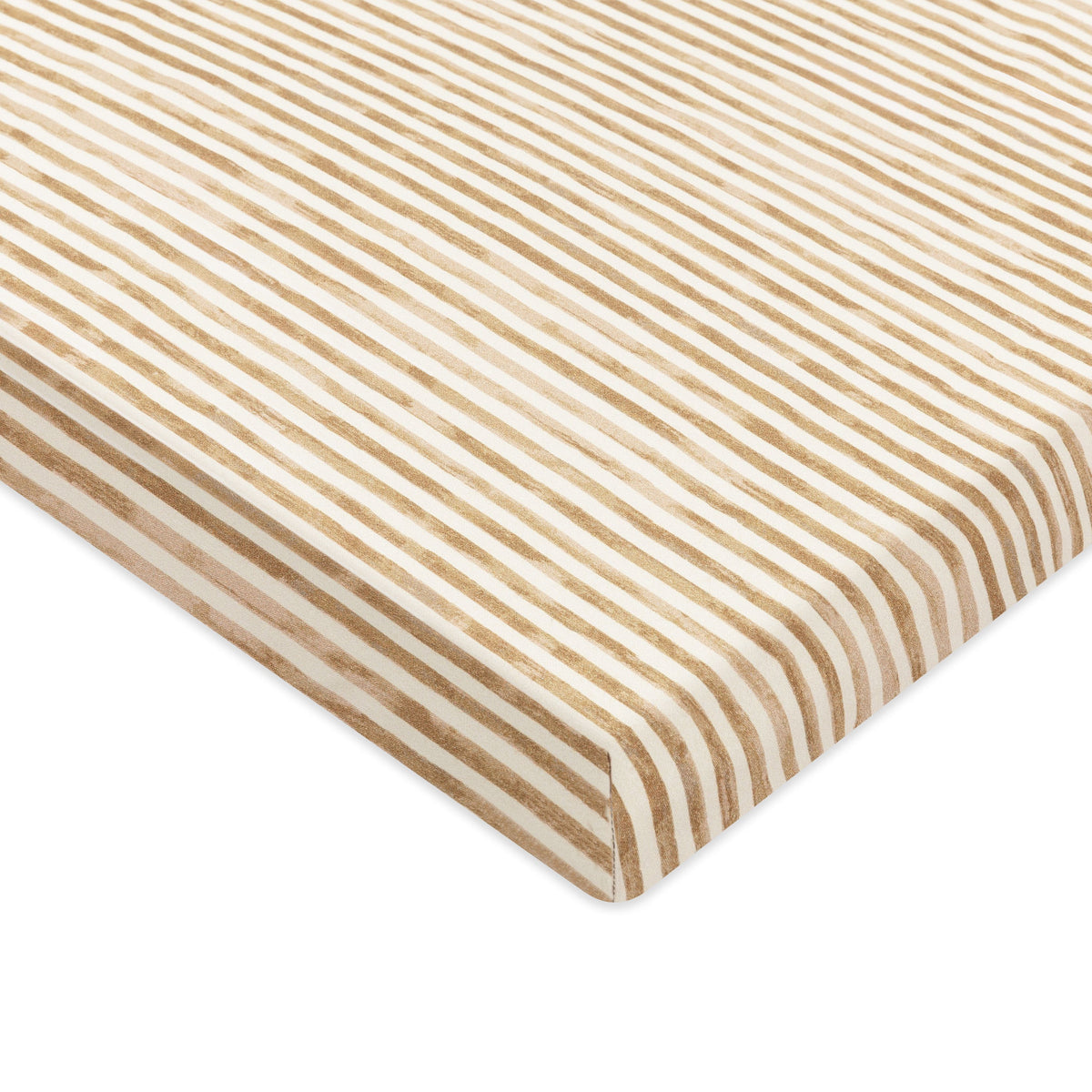 All-Stages® Midi Crib Sheet in GOTS Certified Organic Brushed Cotton by Nate Berkus in Autumn Stripe