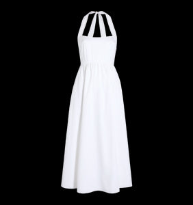 The Fleur Midi Dress in White
