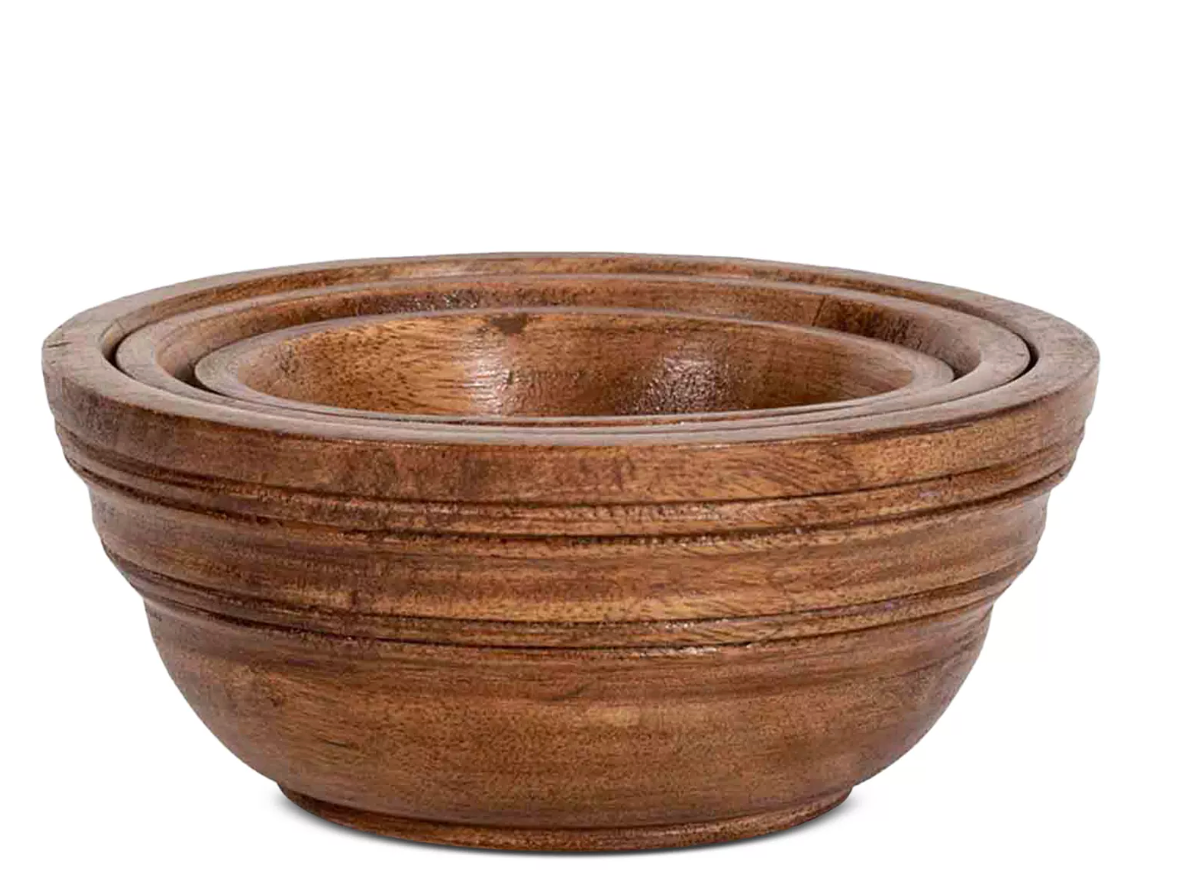 Bilbao Wood 3 Piece Nesting Bowls
