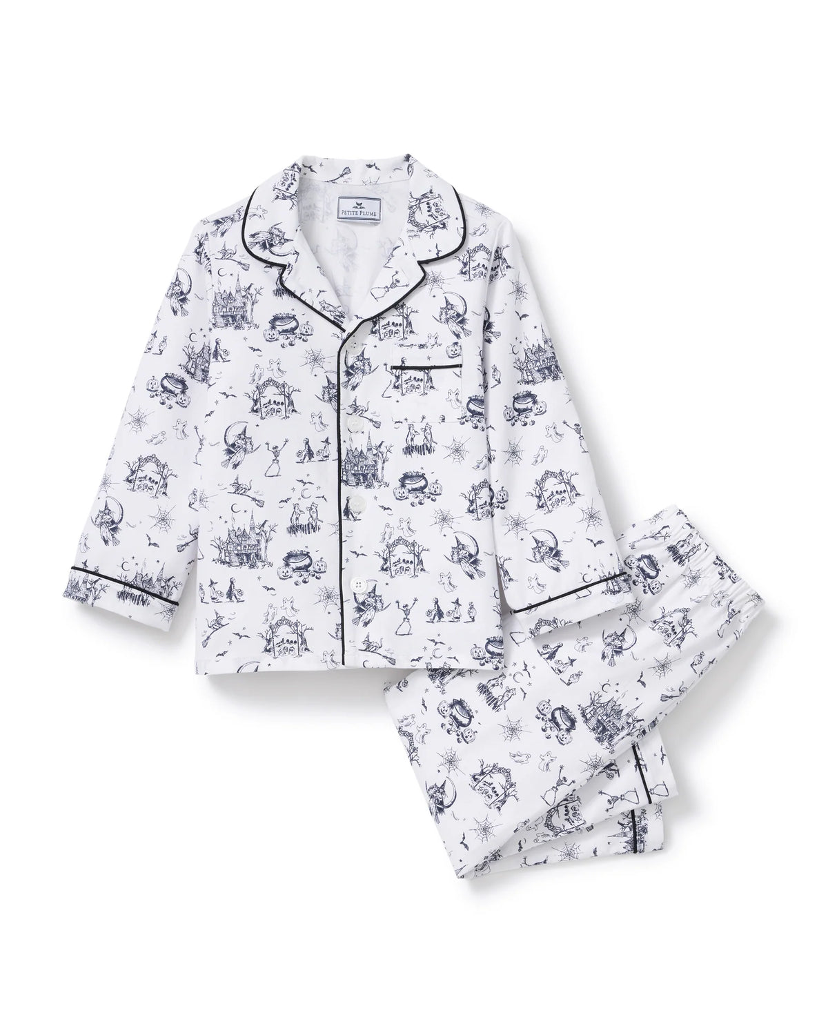 Kid's Twill Pajama Set in Hallows Eve Toile
