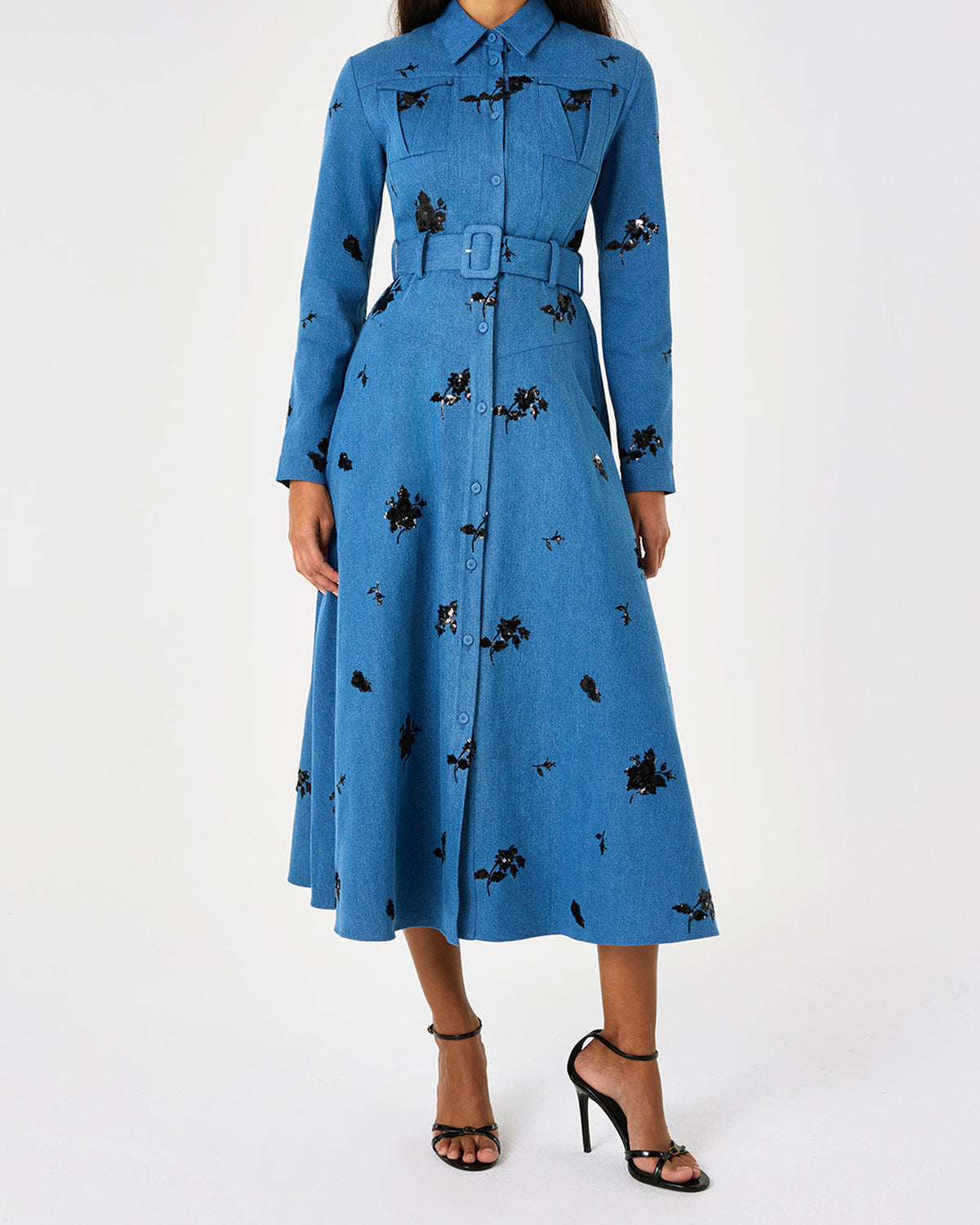 Briele Denim Dress in Blue