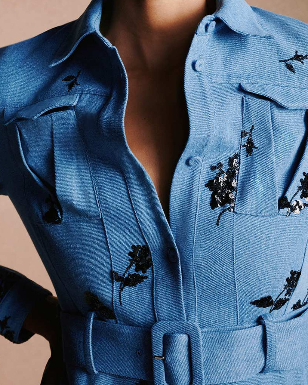 Briele Denim Dress in Blue