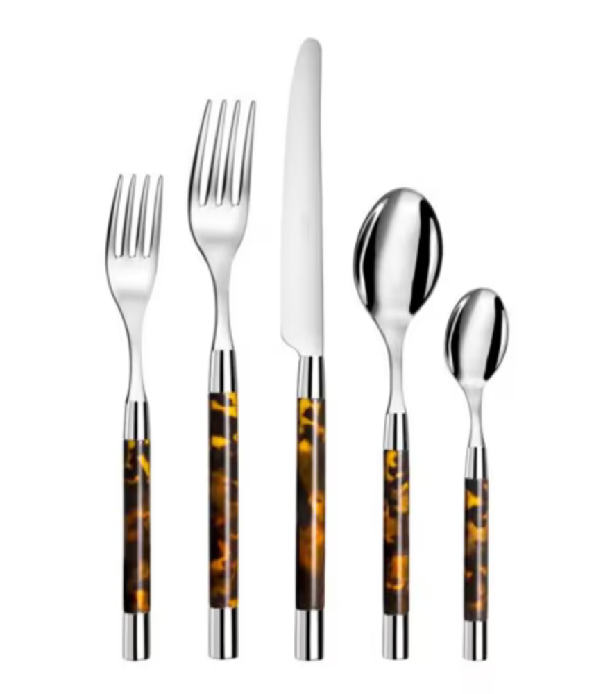 Capdeco Conty Tortoise Stainless Steel Flatware