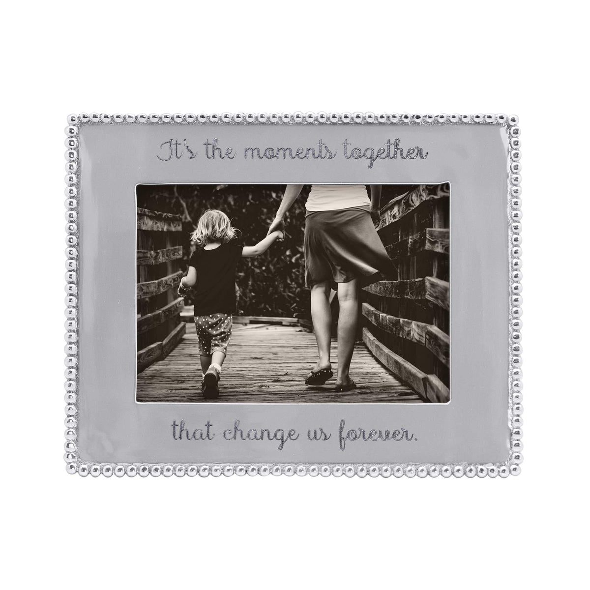 Beaded 4x6 Engravable Frame-Photo Frames-|-Mariposa