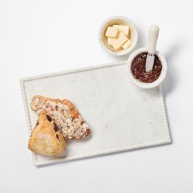 Beaded Marble Appetizer Serving Platter
