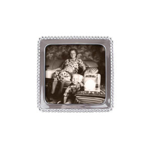 Beaded Square 5 x 5 Frame-Photo Frames-|-Mariposa