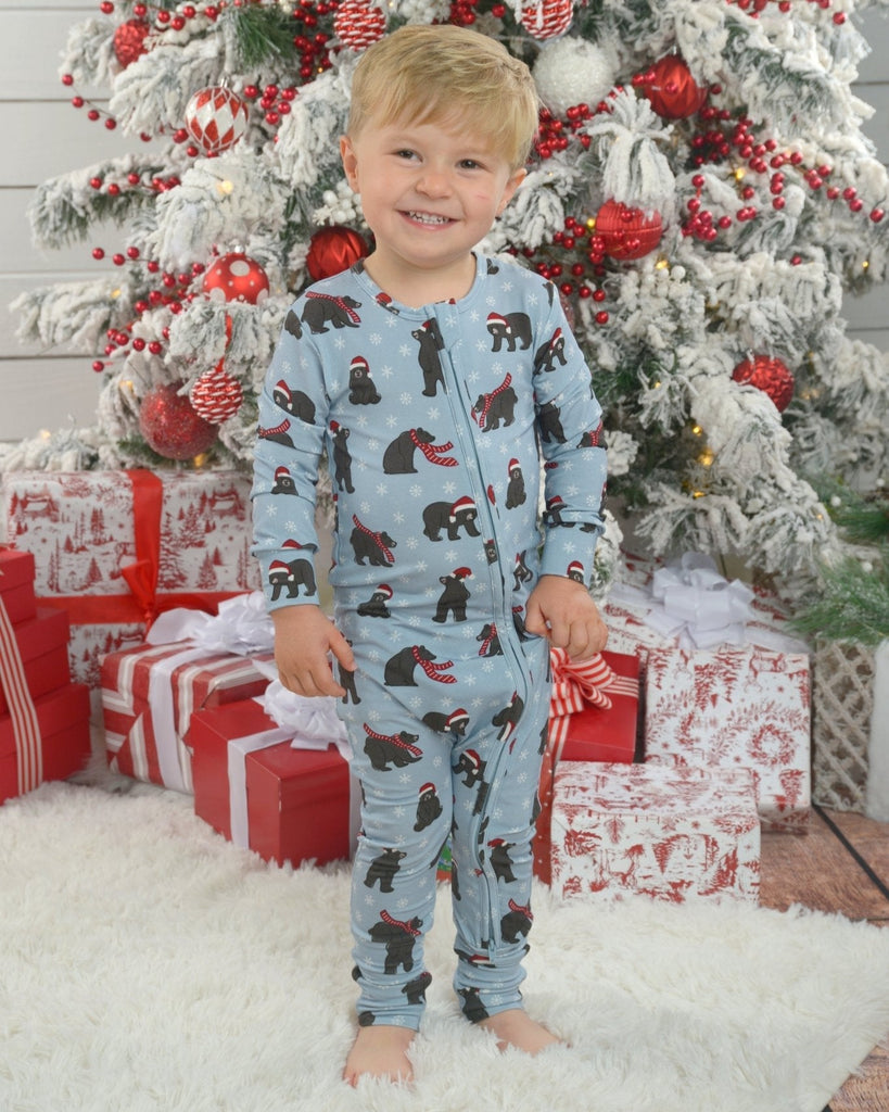 Christmas Bamboo Romper Pajamas Toddler PJs, Soft bamboo pajamas kids