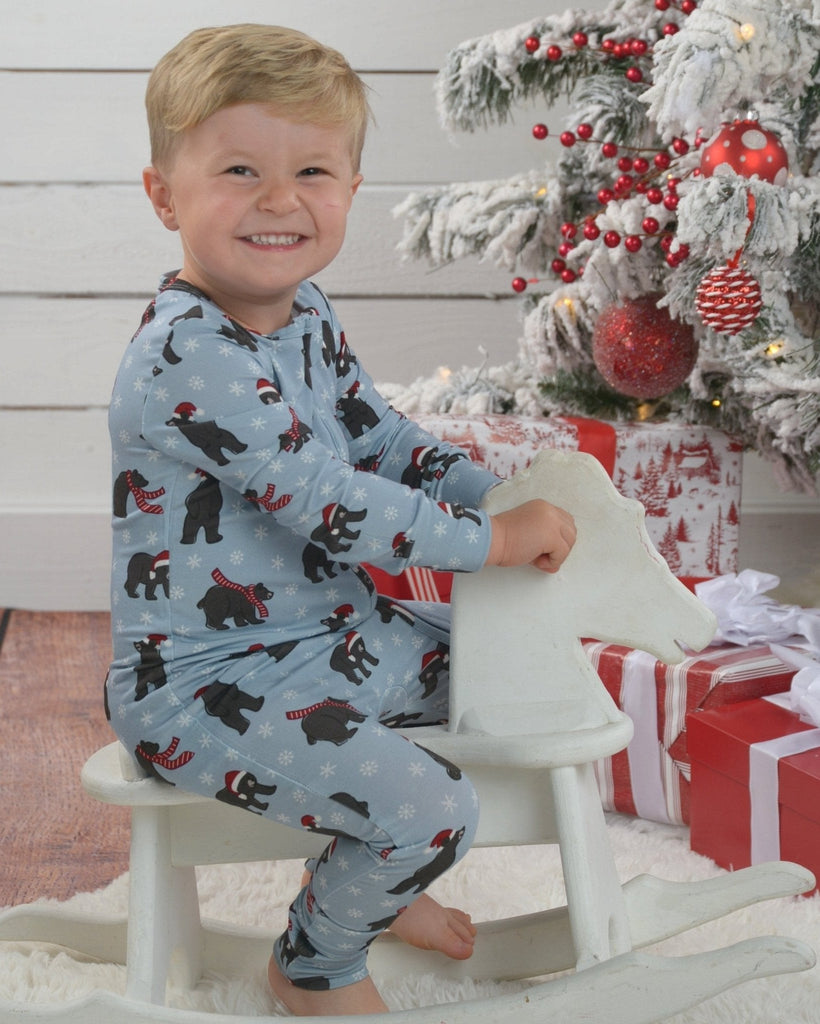 Christmas Bamboo Romper Pajamas Toddler PJs, Soft bamboo pajamas kids