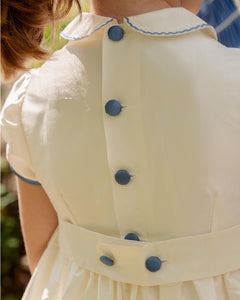 Beatrice Silk Dress Blue