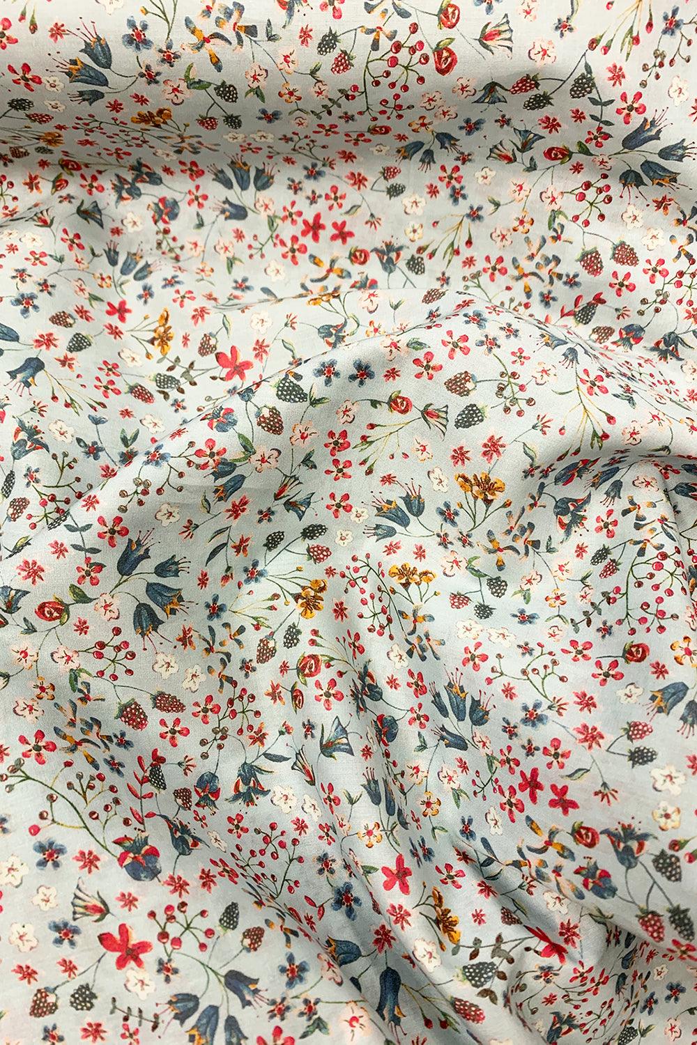 Bedding made with Liberty Fabric DONNA LEIGH SILVER - Coco & Wolf