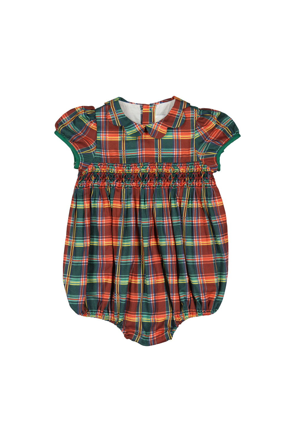 Victoire Tartan Smocked Romper