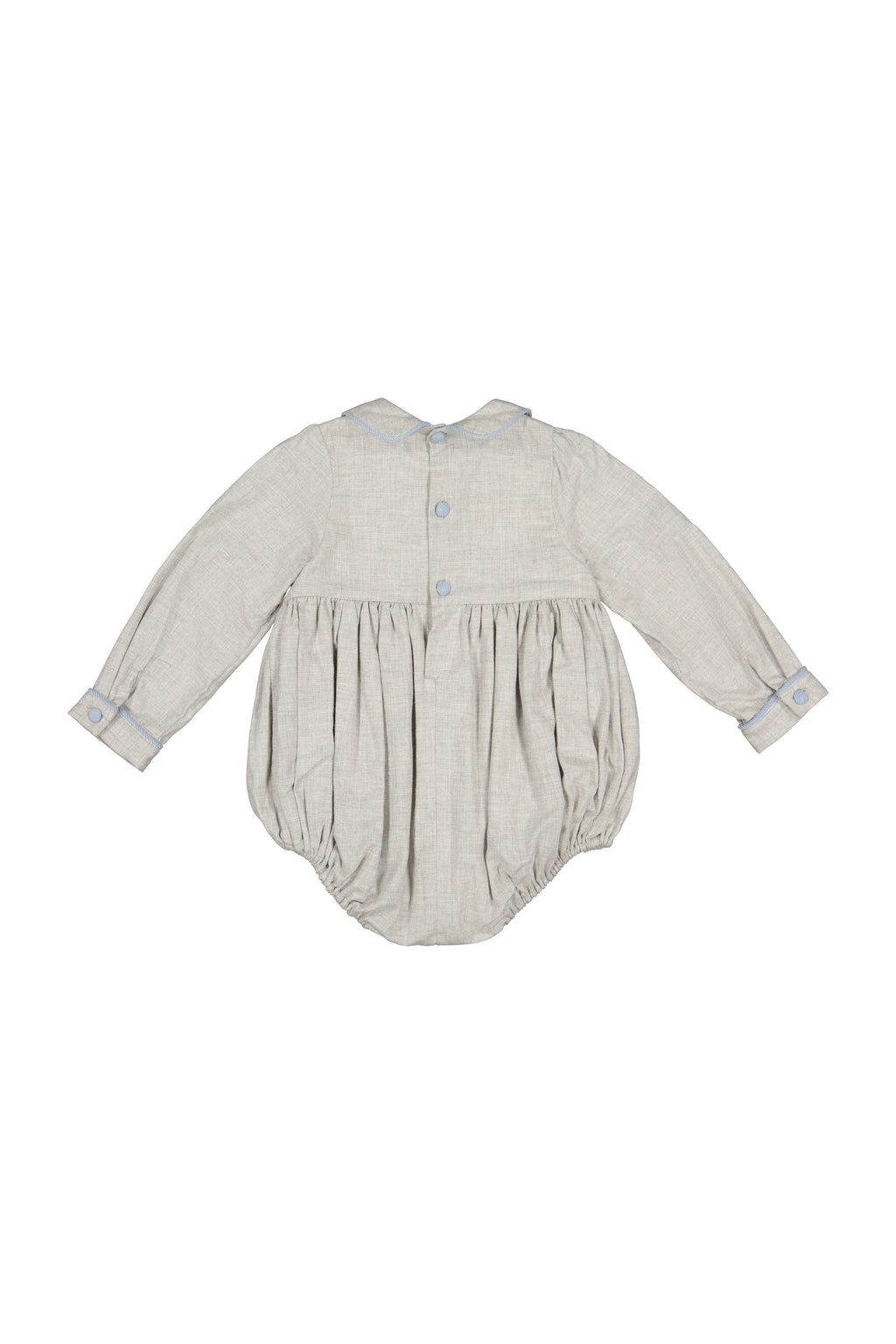 Ambre Flannel Grey Smocked Romper