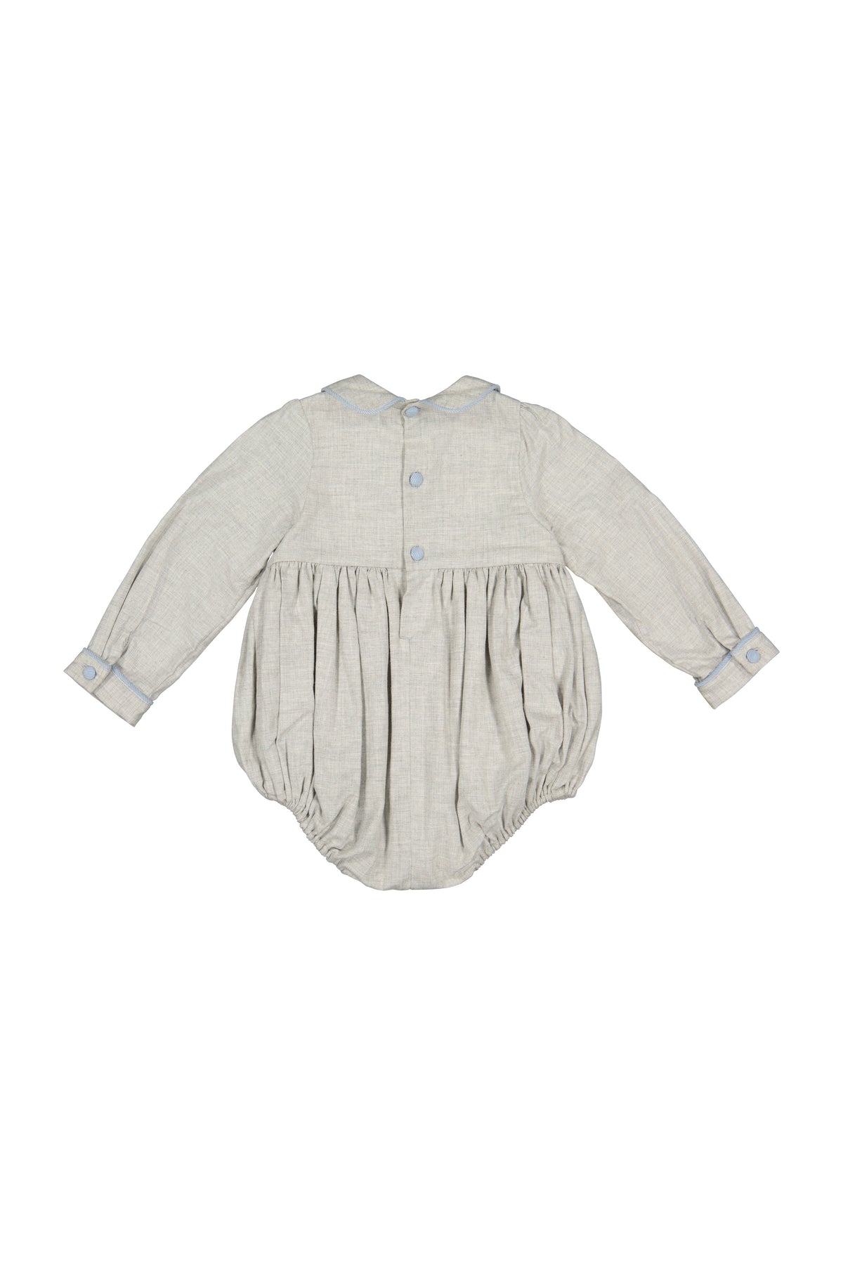 Ambre Flannel Grey Smocked Romper