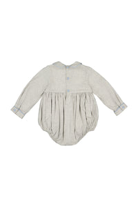 Ambre Flannel Grey Smocked Romper