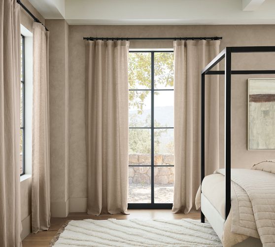 Custom Belgian Flax Linen Blackout Curtain