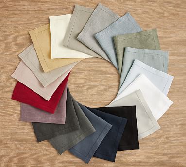 Belgian Linen Napkins - Set of 12 - White