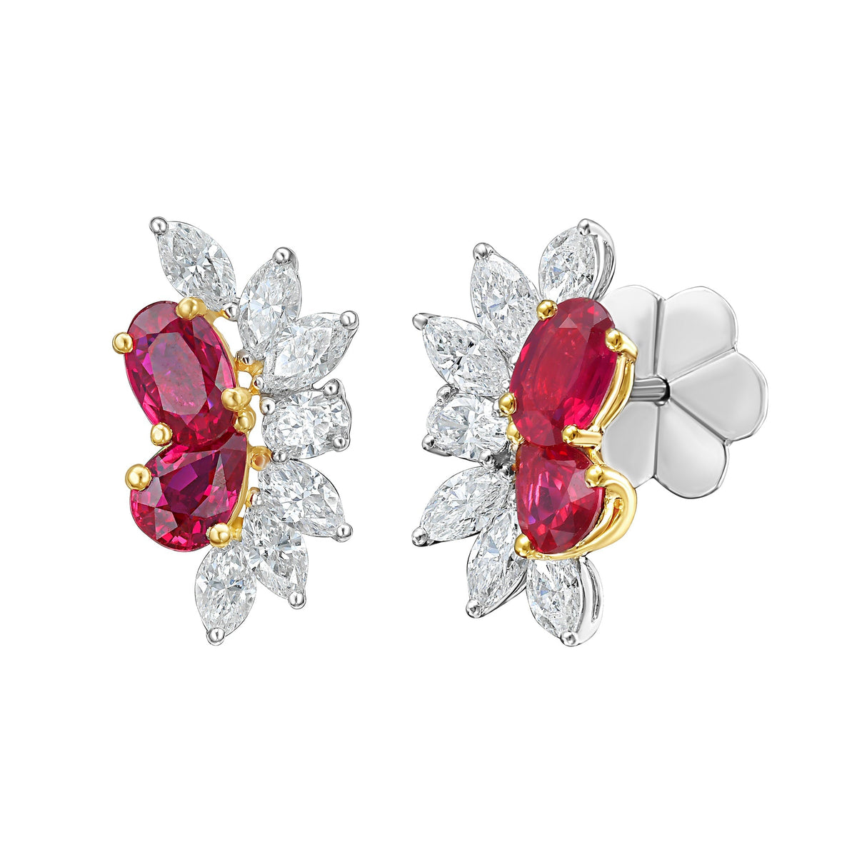 Belle Ruby Stud Earrings - Jewelry - RUCHI New York
