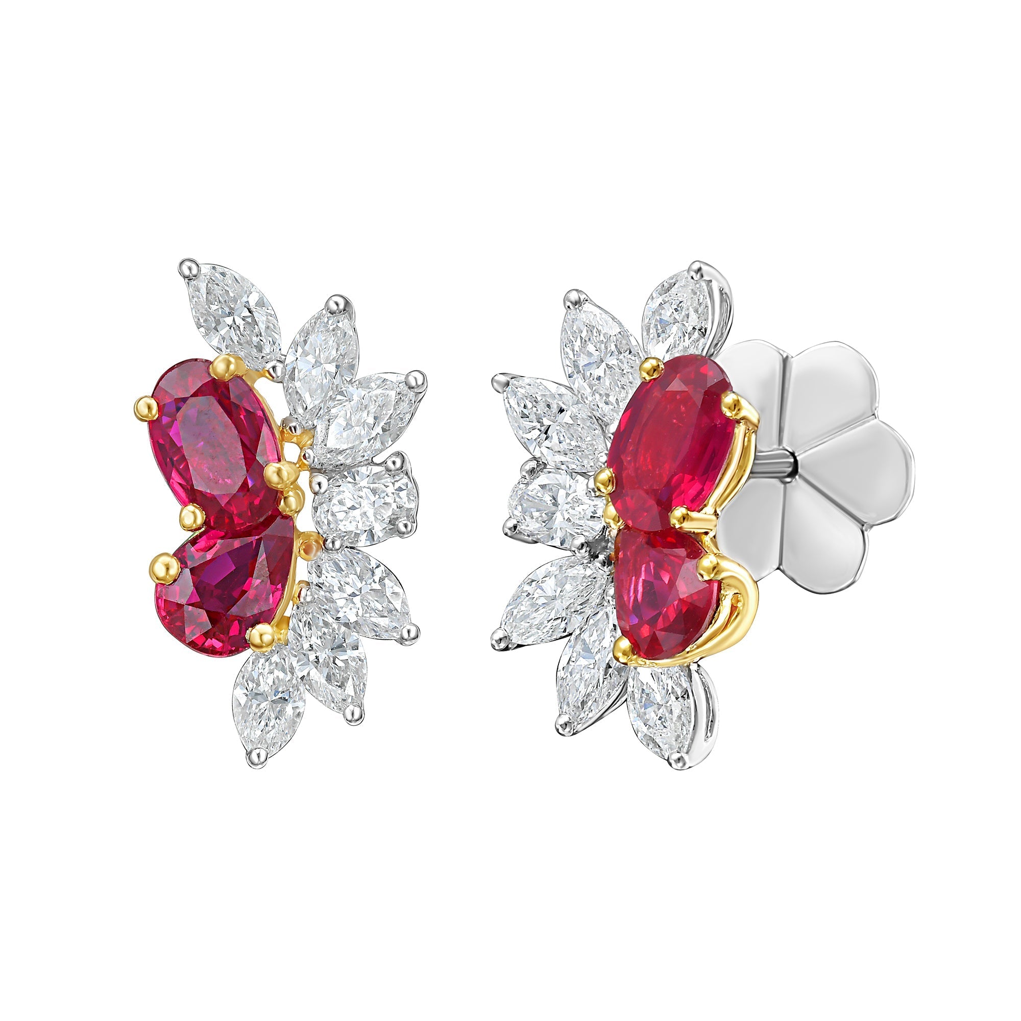 Belle Ruby Stud Earrings - Jewelry - RUCHI New York