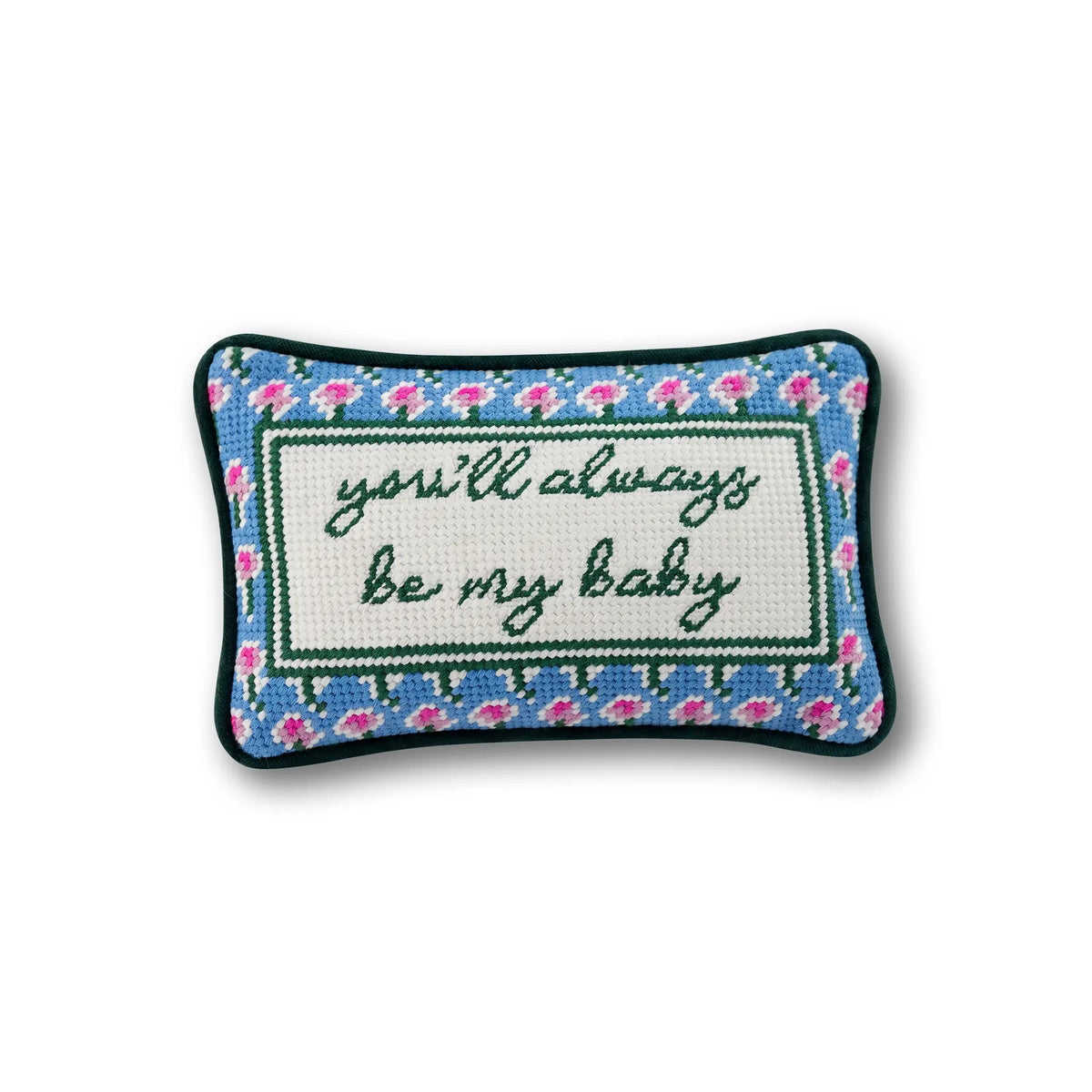 Be My Baby Needlepoint Pillow - front