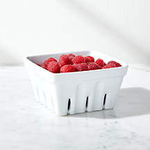 Berry Box White Porcelain Colander