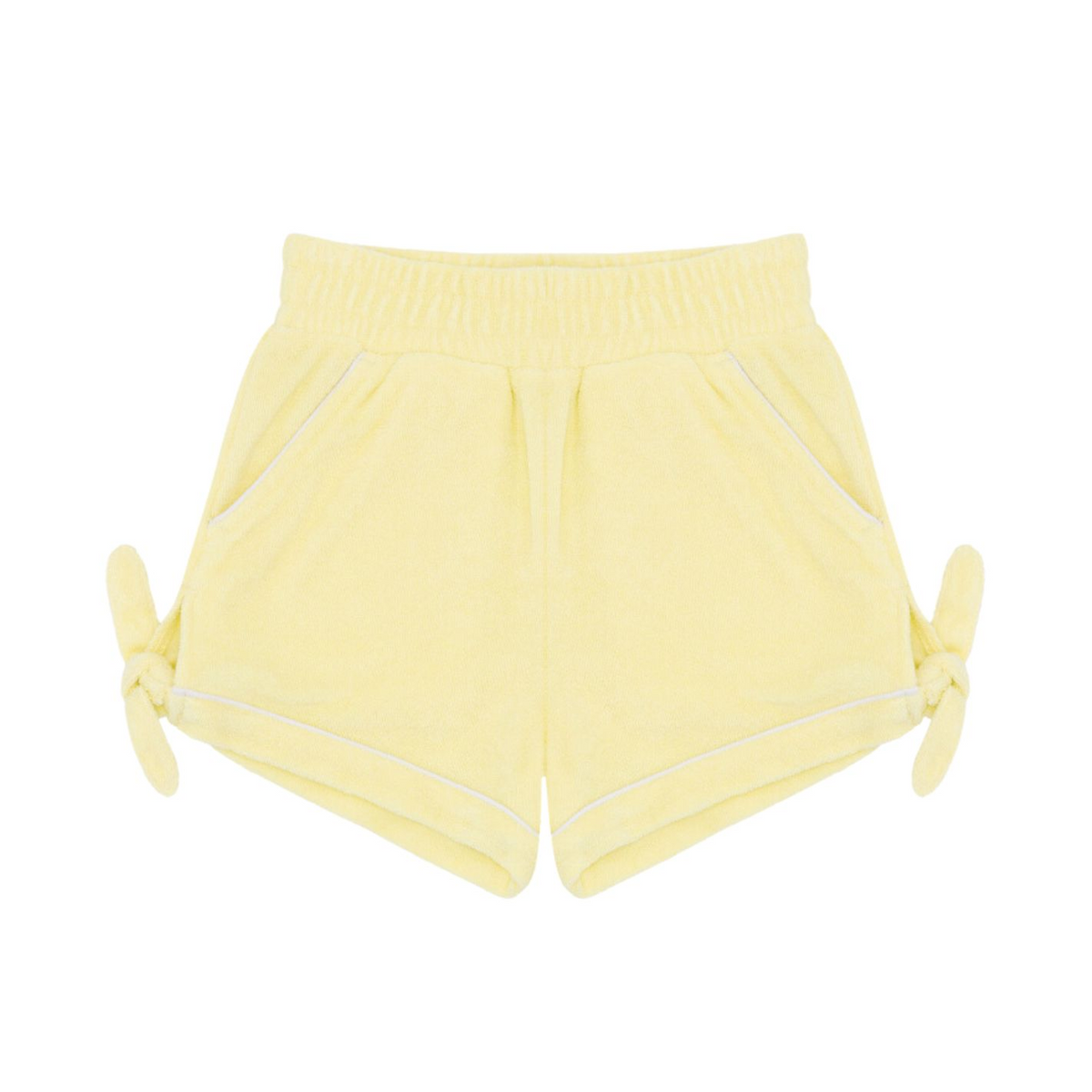 Girls Banana French Terry Tie Knot Shorts