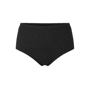 The Super High Waist Bikini Bottom in Black Paisley