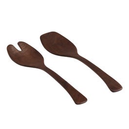 Andrew Pearce Salad Servers, Black Walnut