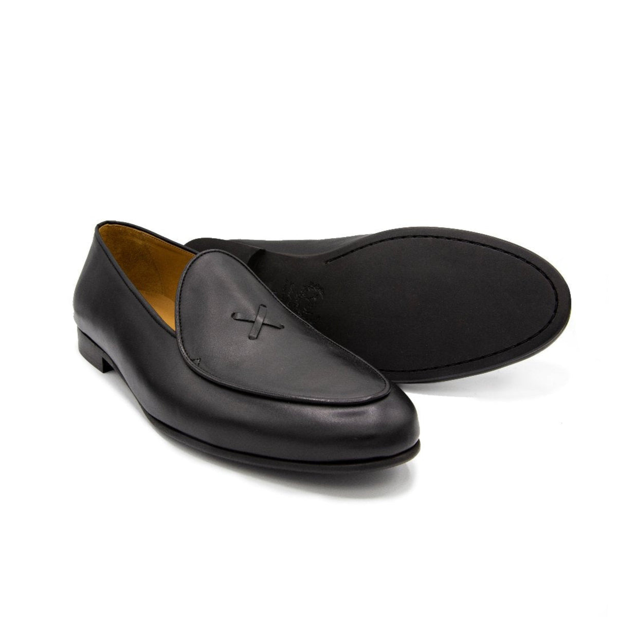 Men’s Black Leather Milano Loafer